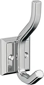 Amerock H3700526 | Aliso Double Prong Decorative Wall Hook | Polished Chrome Hook for Coats, Hats... | Amazon (US)