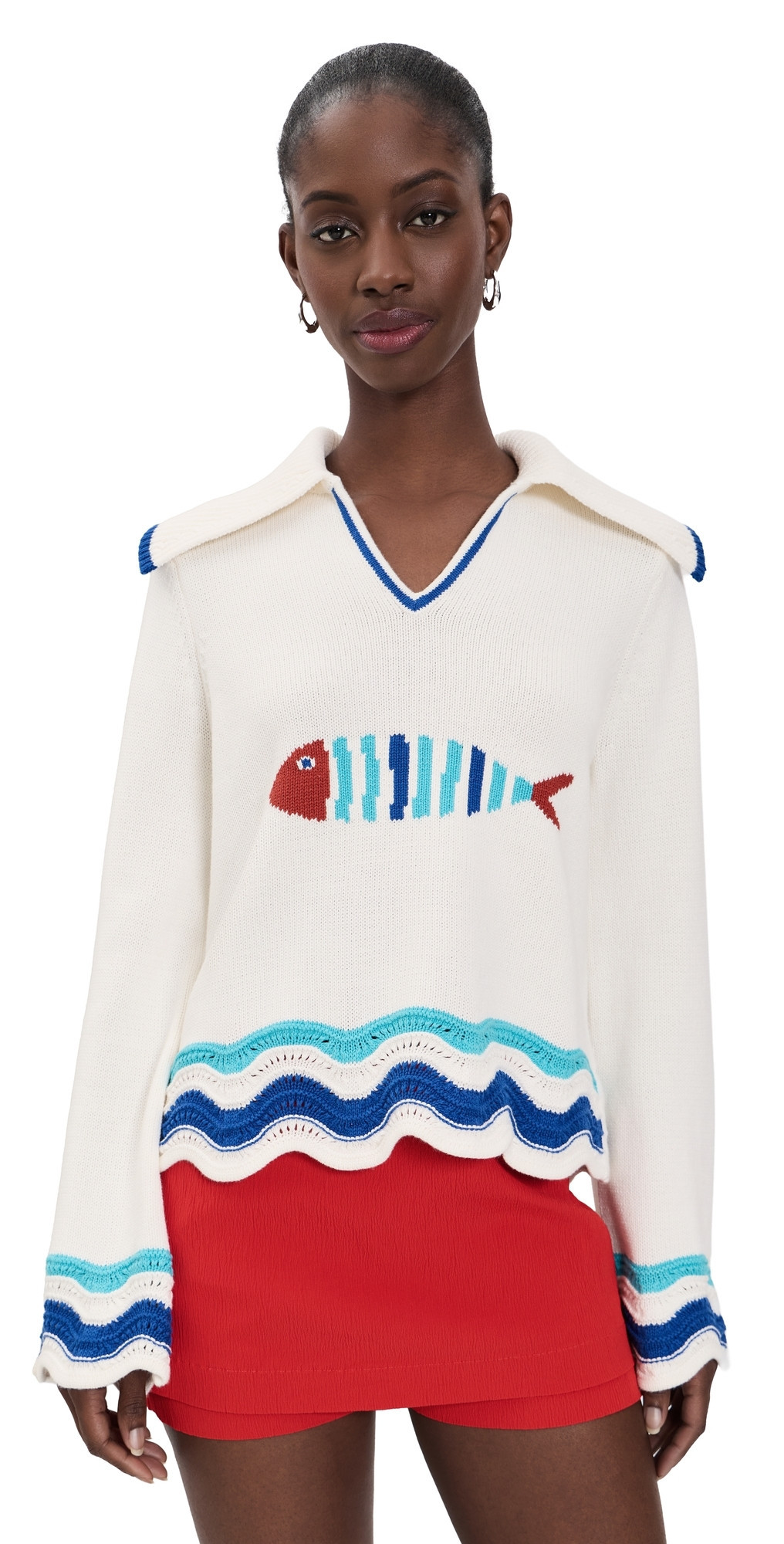 Solid & Striped Jack Fish Motif Sweater Brule S | Shopbop