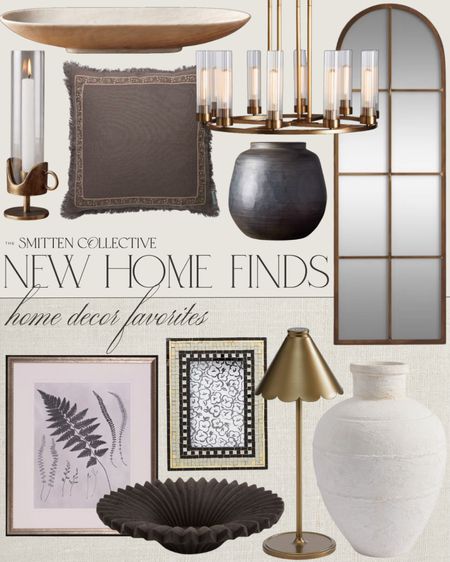 New home finds include mirror, black vase, chandelier, throw pillow, candle stick holder, white vase, wireless lamp, picture frame, wall art, black decorative bowl.

Home accents, home decor, new home finds, home decor favorites

#LTKstyletip #LTKhome #LTKfindsunder100