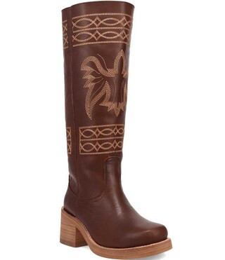 Avalon Leather Bird Stitch Tall Boots | Dillard's