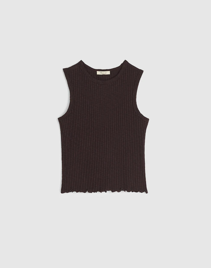 Lettuce-Hem Ribbed Tank | Madewell