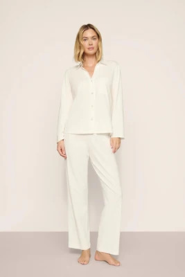 Pima Cotton Long PJ Set - X-Small | Eberjey