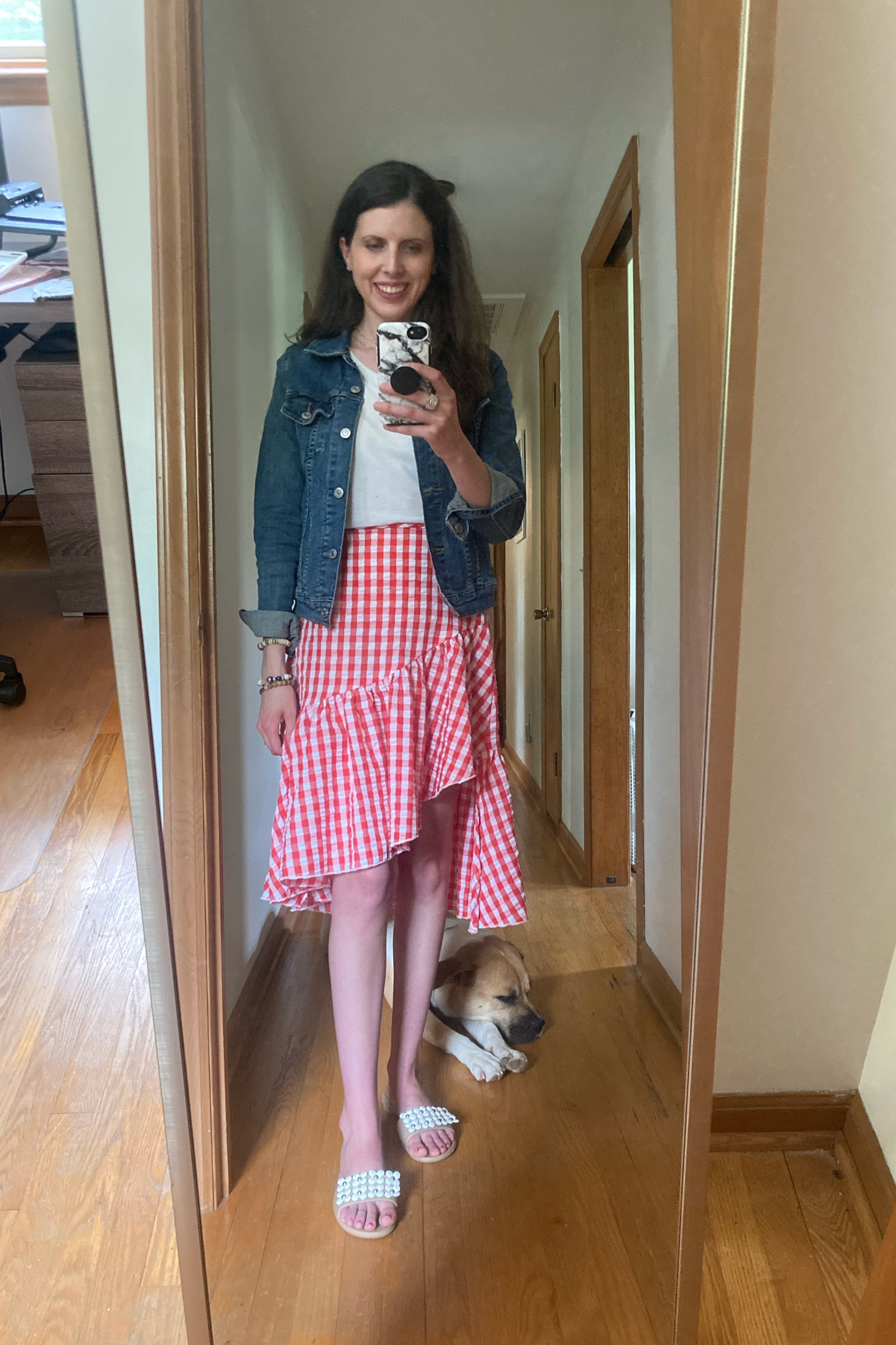 Gingham skirt outfit I wore to lunch today! 

#LTKunder50 #LTKunder100 #LTKSeasonal