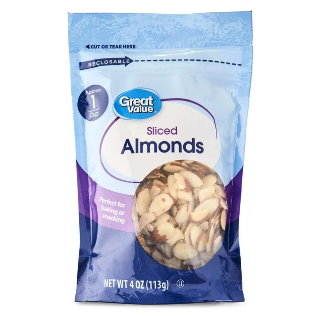 Great Value Sliced Almonds, 4 oz | Walmart (US)