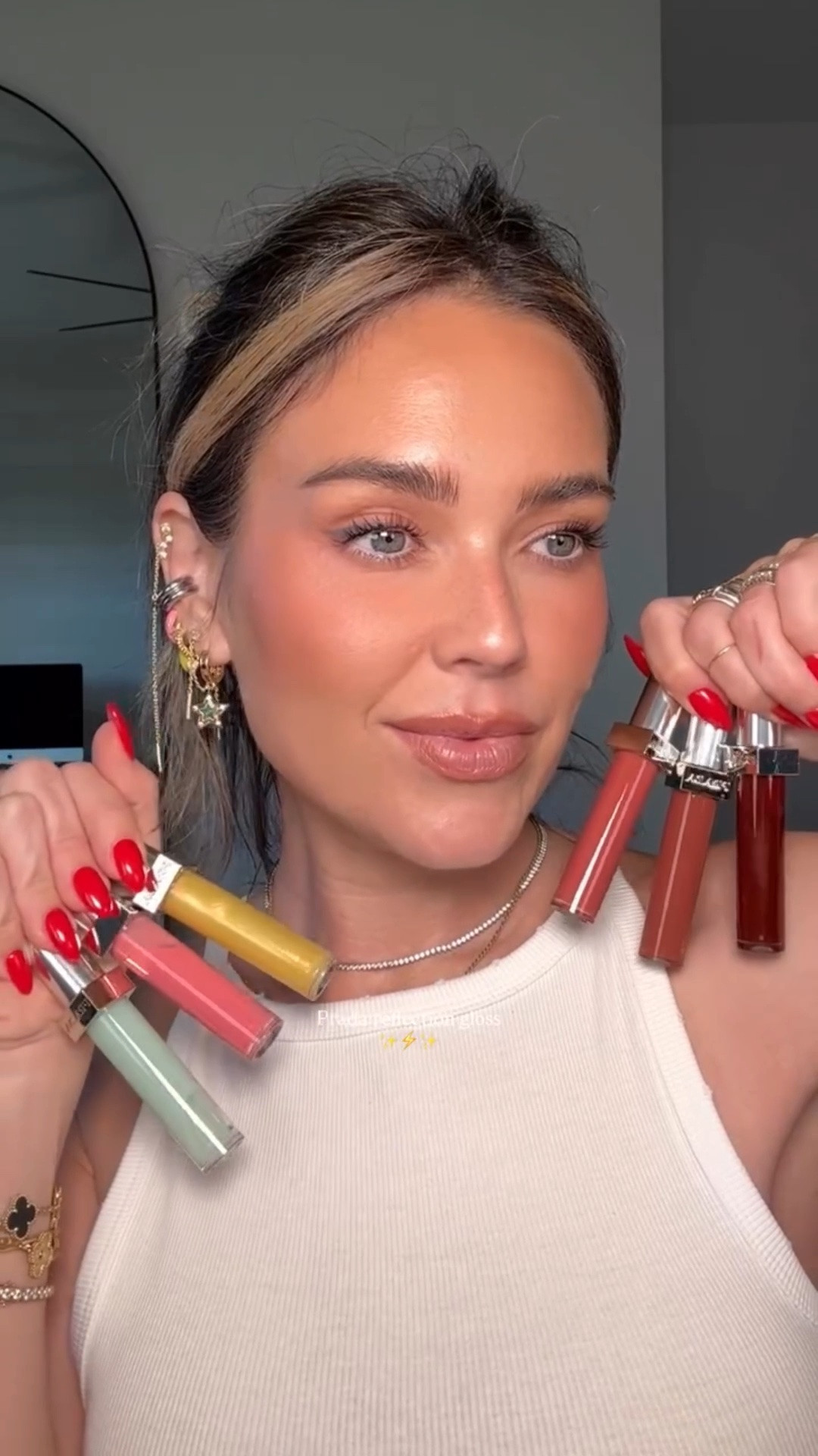 Prada beauty reflection gloss! Love love the packaging and formula - the girls already tried to steal them (they took the glass lip oils from Givenchy 🥲)
