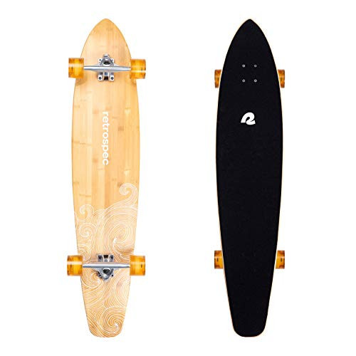 Retrospec Zed Longboard Skateboard Complete Cruiser | Bamboo & Canadian Maple Wood Cruiser w/Reverse Kingpin Trucks for Commuting, Cruising, Carving & Downhill Riding | Amazon (US)