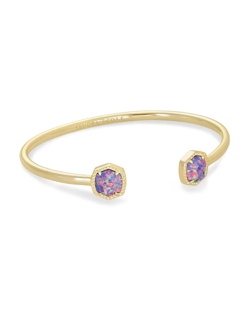 Davie Gold Cuff Bracelet in Lavender Kyocera Opal | Kendra Scott