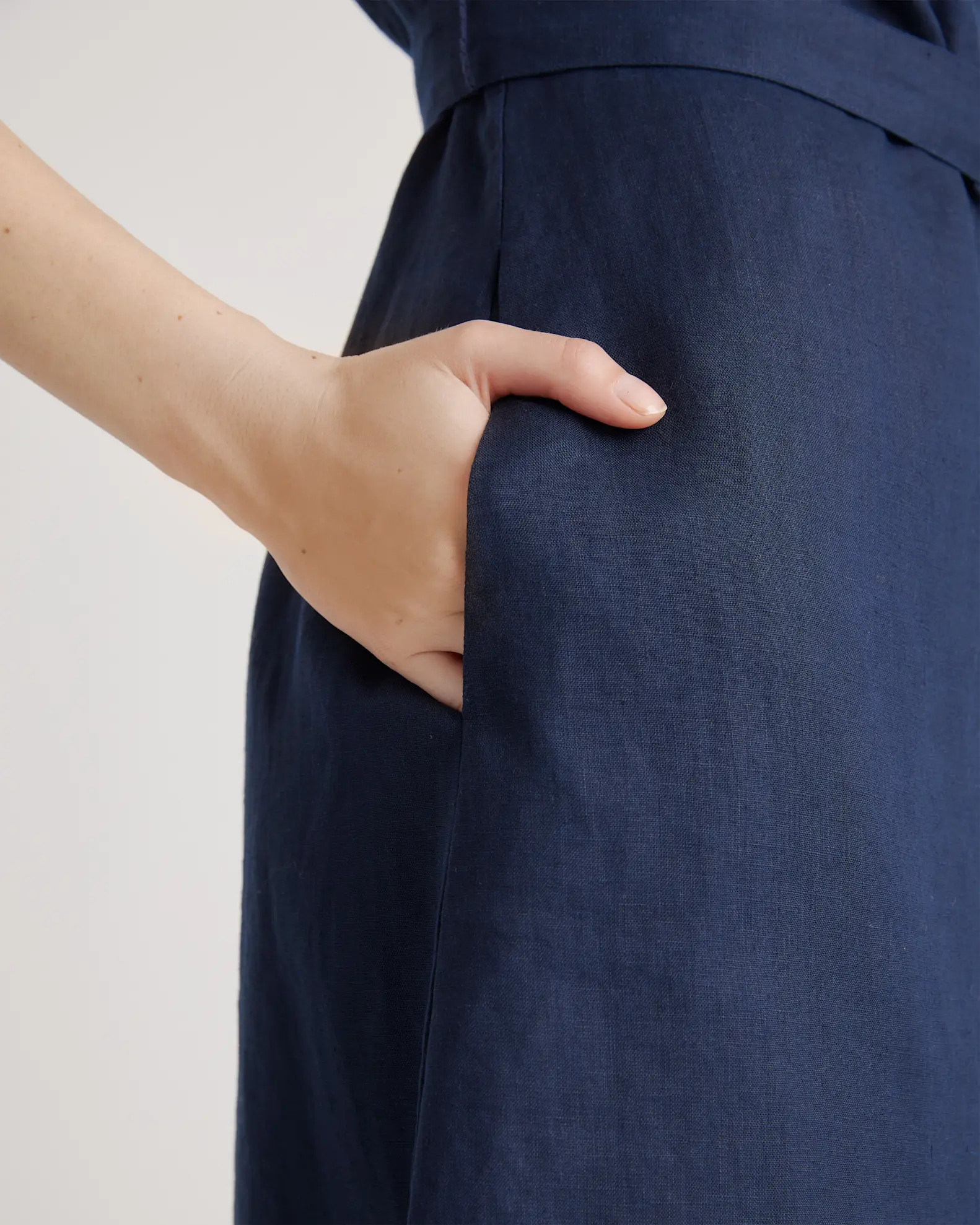100% European Linen Button Front Dress | Quince