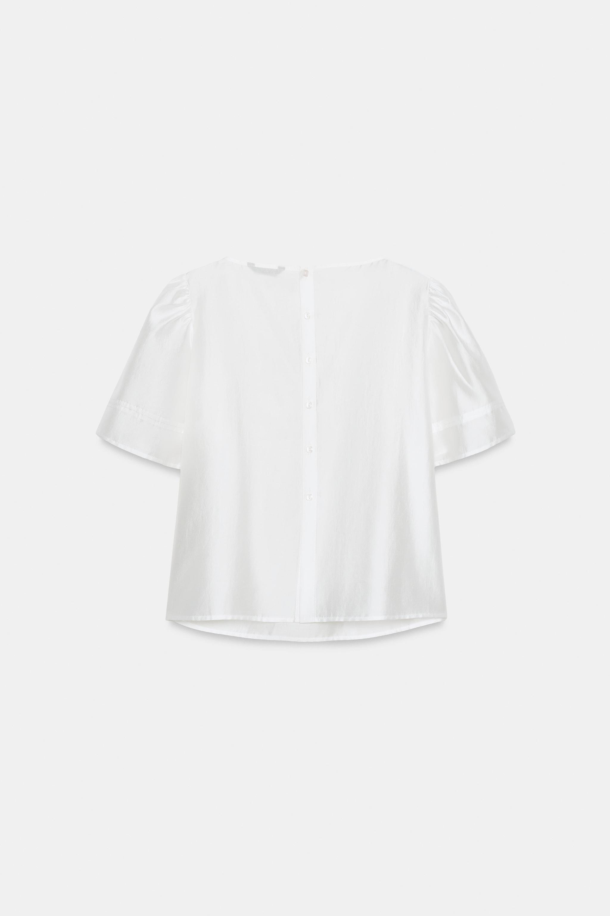 EMBROIDERED SHORT SLEEVE BLOUSE | Zara UK