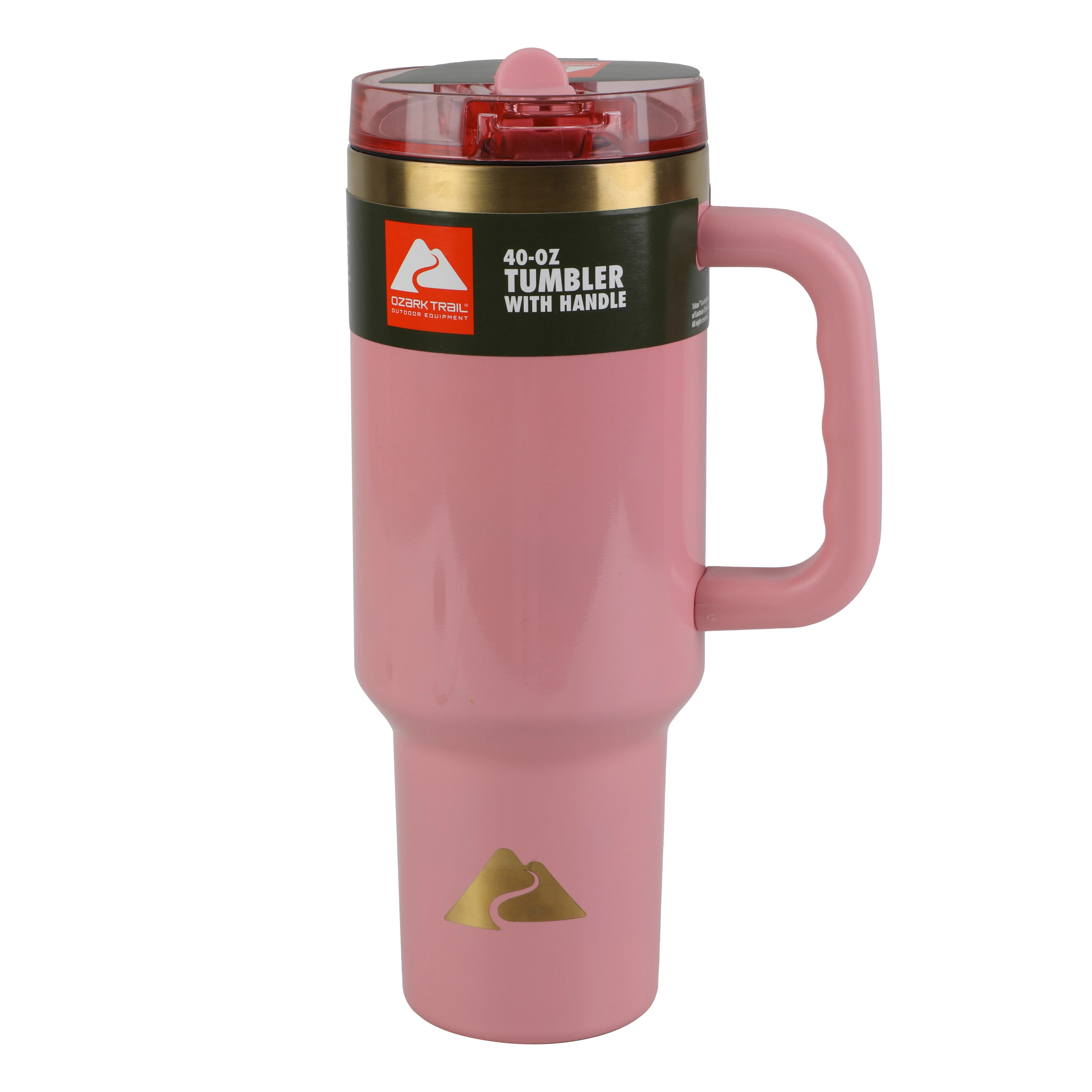 Ozark Trail 40oz Insulated Stainless Steel Tumbler with Handle and Flip Straw Lid. Leak Resistant... | Walmart (US)
