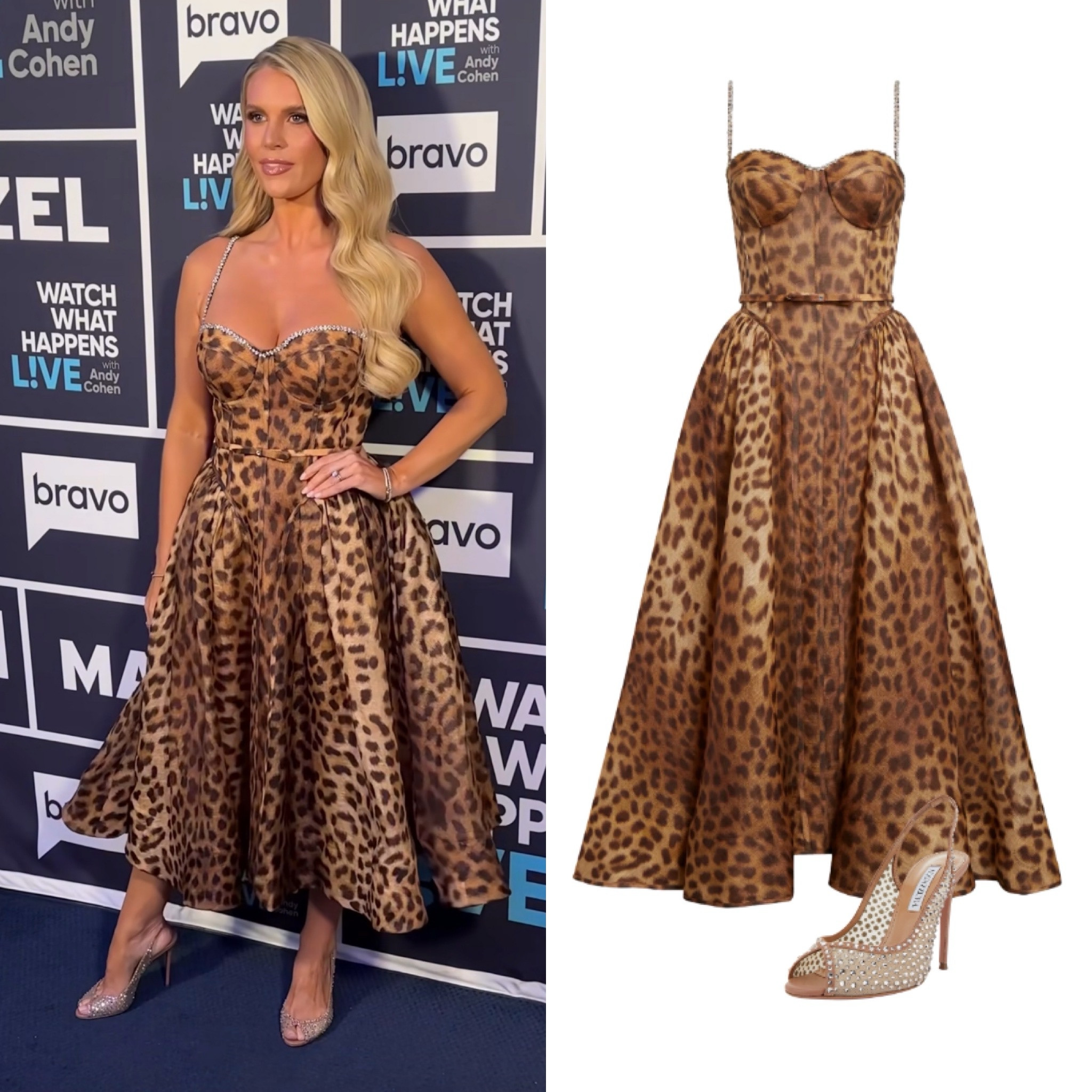 Madison LeCroy’s Leopard Embellished Dress on #WWHL 📸= @bravowwhl