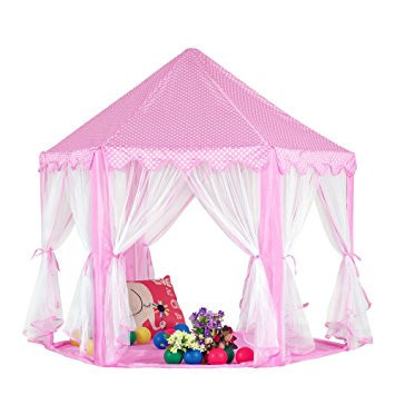 Indoor princess play tent for kids Pink 55""x 53"" by e-joy | Walmart (US)