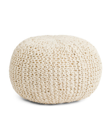 Made In Turkey 20x14 Jute Pouf Ottoman | TJ Maxx