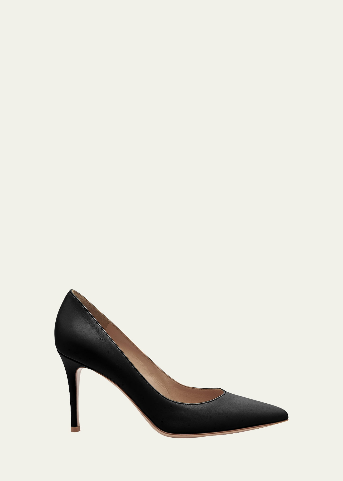 Gianvito Rossi Gianvito 85 Vitello Leather Point-Toe Pumps | Bergdorf Goodman
