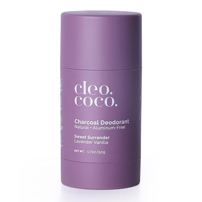 Cleo+Coco Natural Deodorant for Women & Men, Aluminum Free with Activated Charcoal for 24-Hour Od... | Amazon (US)
