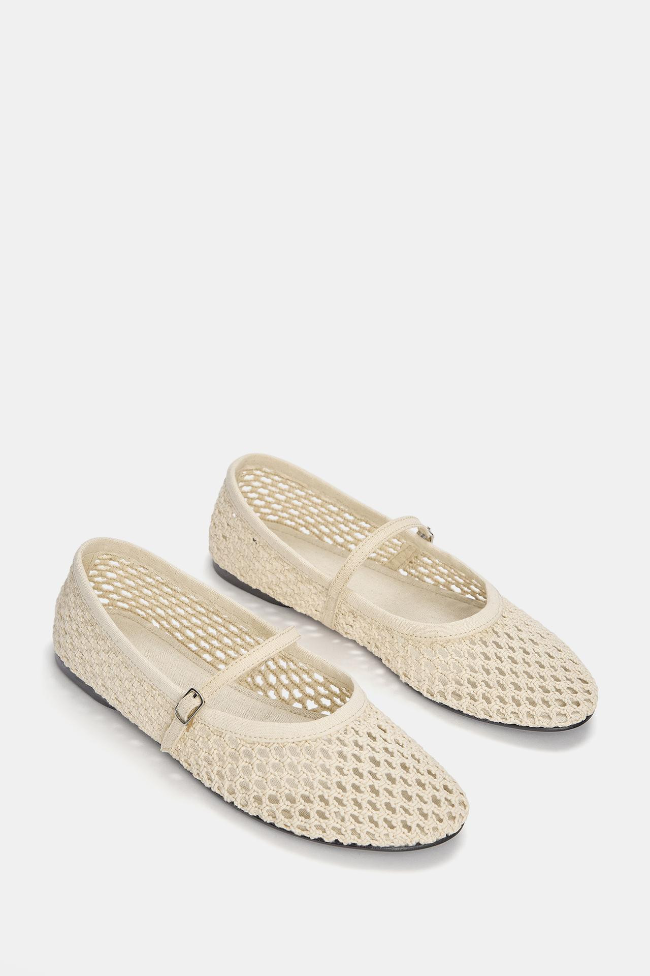 Crochet ballet flats | PULL and BEAR UK