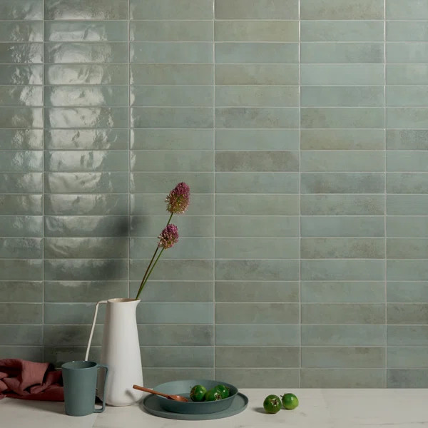 Miniature Soda 2.5" x 9.5" Zellige Porcelain Italian Tiles | Wayfair North America