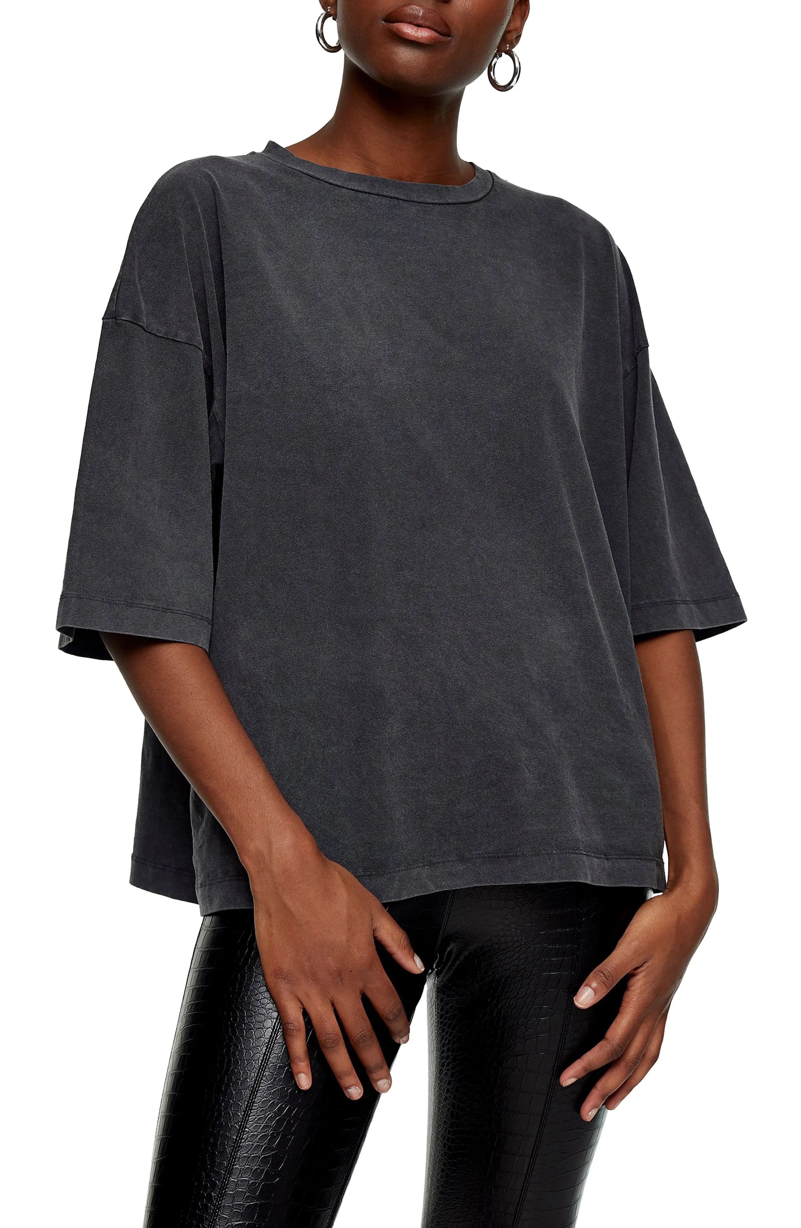 Women's Topshop Oversize T-Shirt, Size Small - Black | Nordstrom