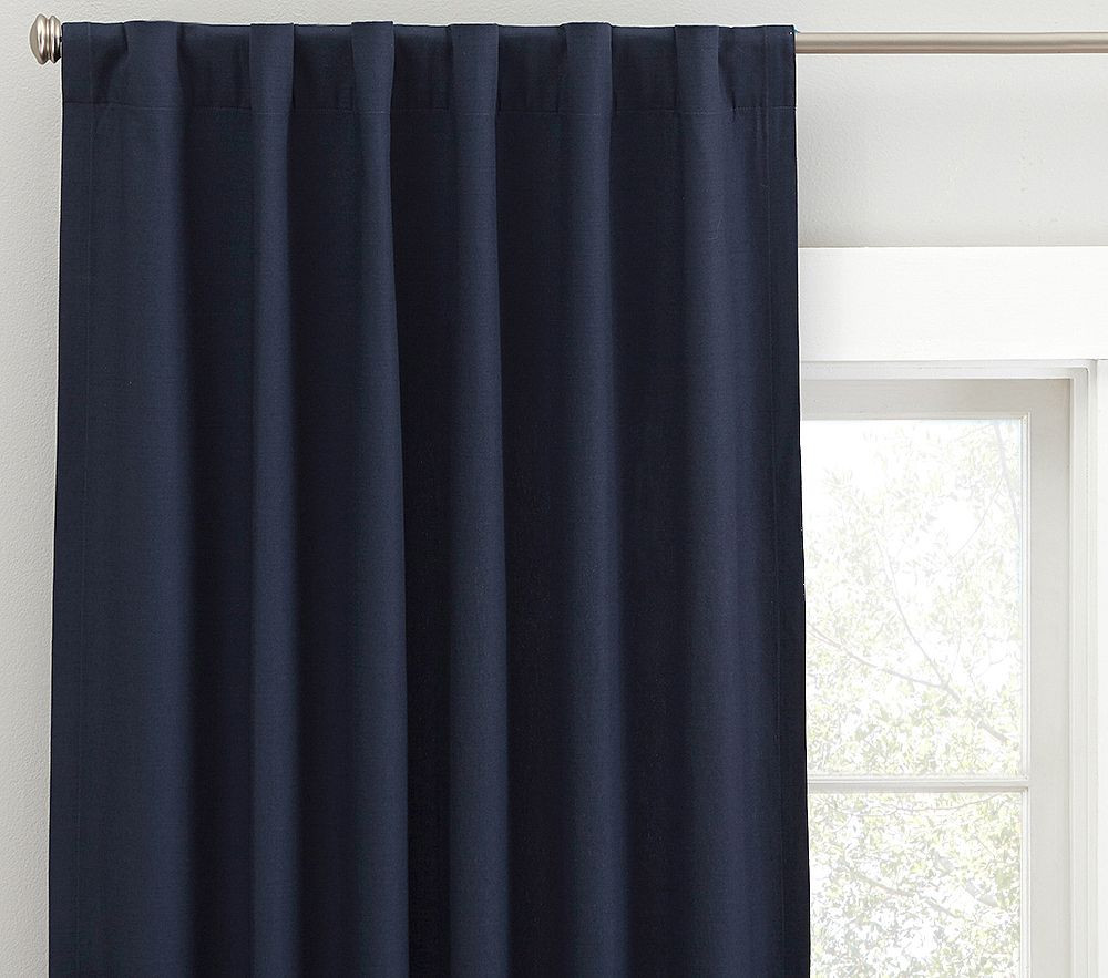 Quincy Cotton Canvas Blackout Curtain | Pottery Barn Kids