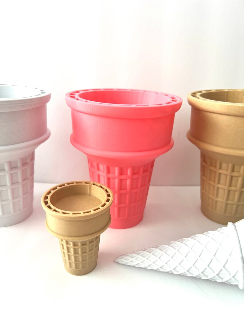 Fake Ice Cream Cones for Fake Baking, Embellishments, Large Cone - Etsy | Etsy (US)