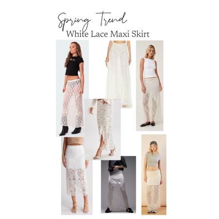 Spring trend #whitelaceskirt