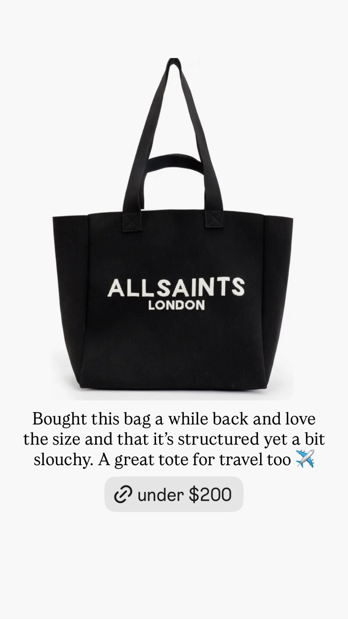 Bought this bag a while back and love the size and that it's structured yet a bit slouchy. A great tote for travel plane

#LTKBeauty #LTKTravel #LTKmomlife