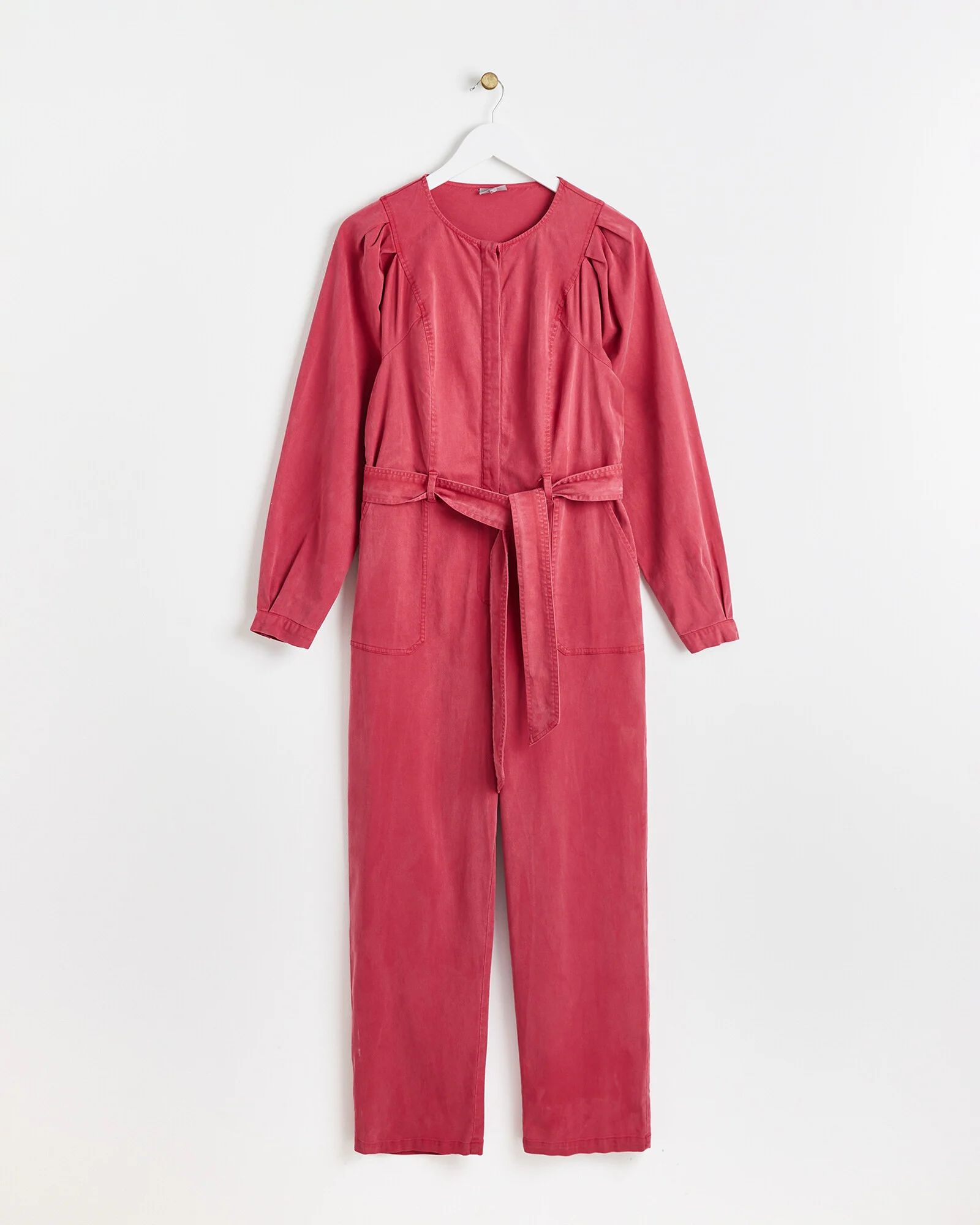 Washed Cotton Pink Jumpsuit | Oliver Bonas (Global)