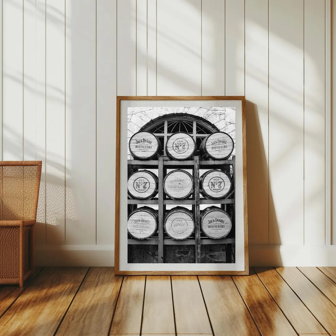Whiskey Barrel Print, Distillery Wall Art, Bar Decor, Whiskey Barrel Wall Art, Gift for Him, Bar ... | Etsy (US)