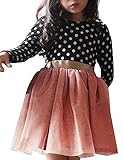 Amazon.com: NNJXD Toddler Girl Polka Dotted Multilayer Ruffled Long Sleeve Tutu Party Dresses Siz... | Amazon (US)