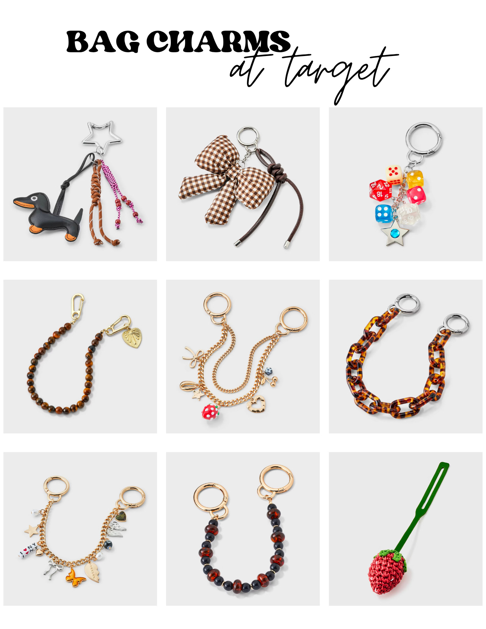 bag charms at target 

 