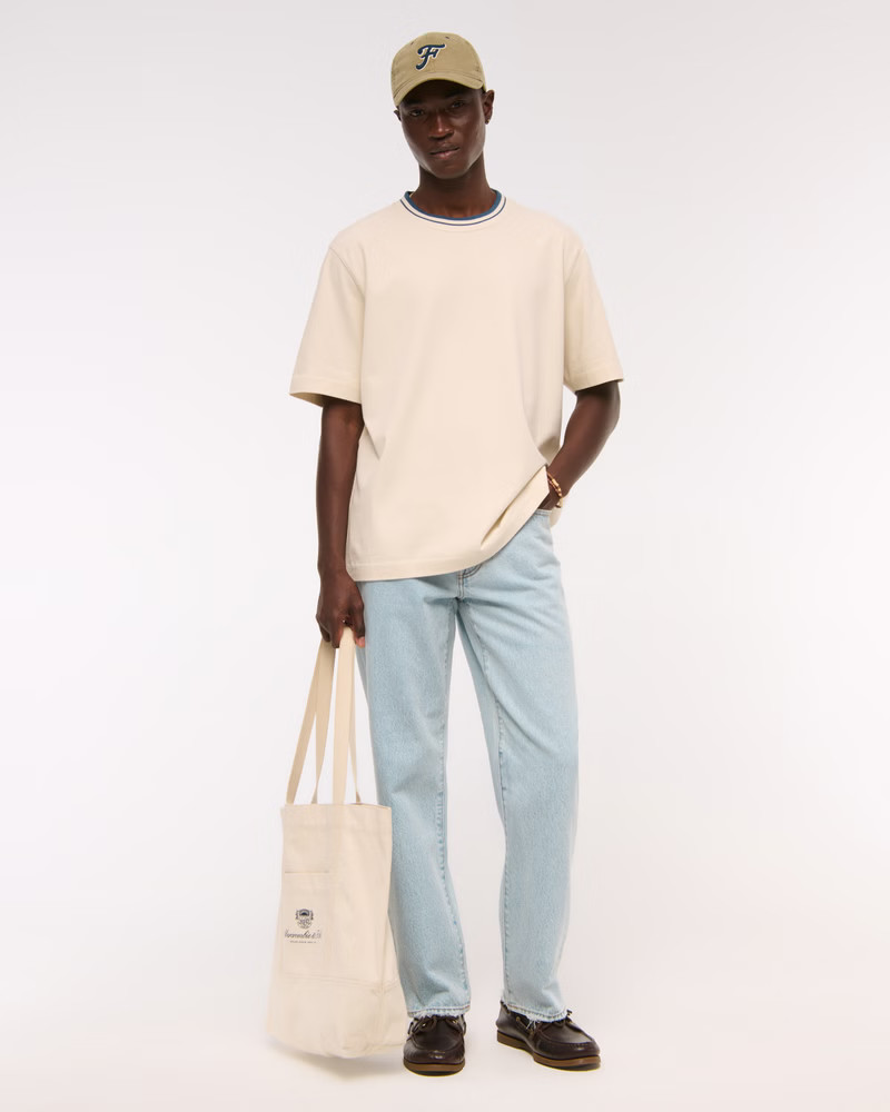 Men's Relaxed Straight Jean | Men's Bottoms | Abercrombie.com | Abercrombie & Fitch (US)