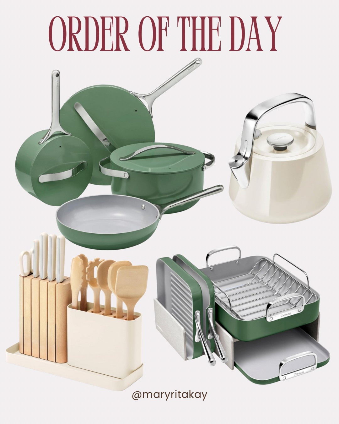 Caraway Amazon Order ✨🧚🏼 sage green vibes and creamy white AHHH

#LTKStyleTip #LTKHome #LTKSaleAlert