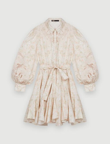 222REBELIA Shirt dress with small flower print | Maje US