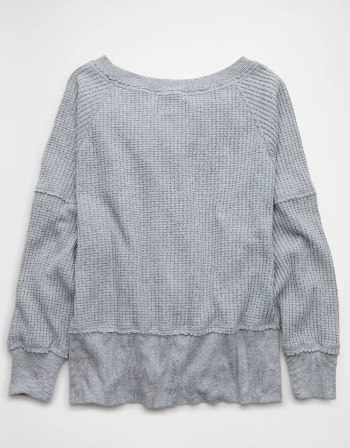 AE Big Hug Off-the-Shoulder Waffle Sweatshirt | American Eagle Outfitters (US & CA)