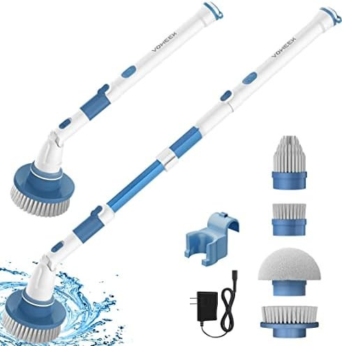 Electric Spin Scrubber, LOSUY Cordless Cleaning Brush with 7 Replaceable Drill Brush Heads and 54... | Amazon (US)
