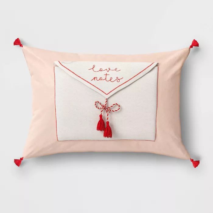 Lumbar Love Notes Valentine's Day Pillow Blush - Opalhouse™ | Target