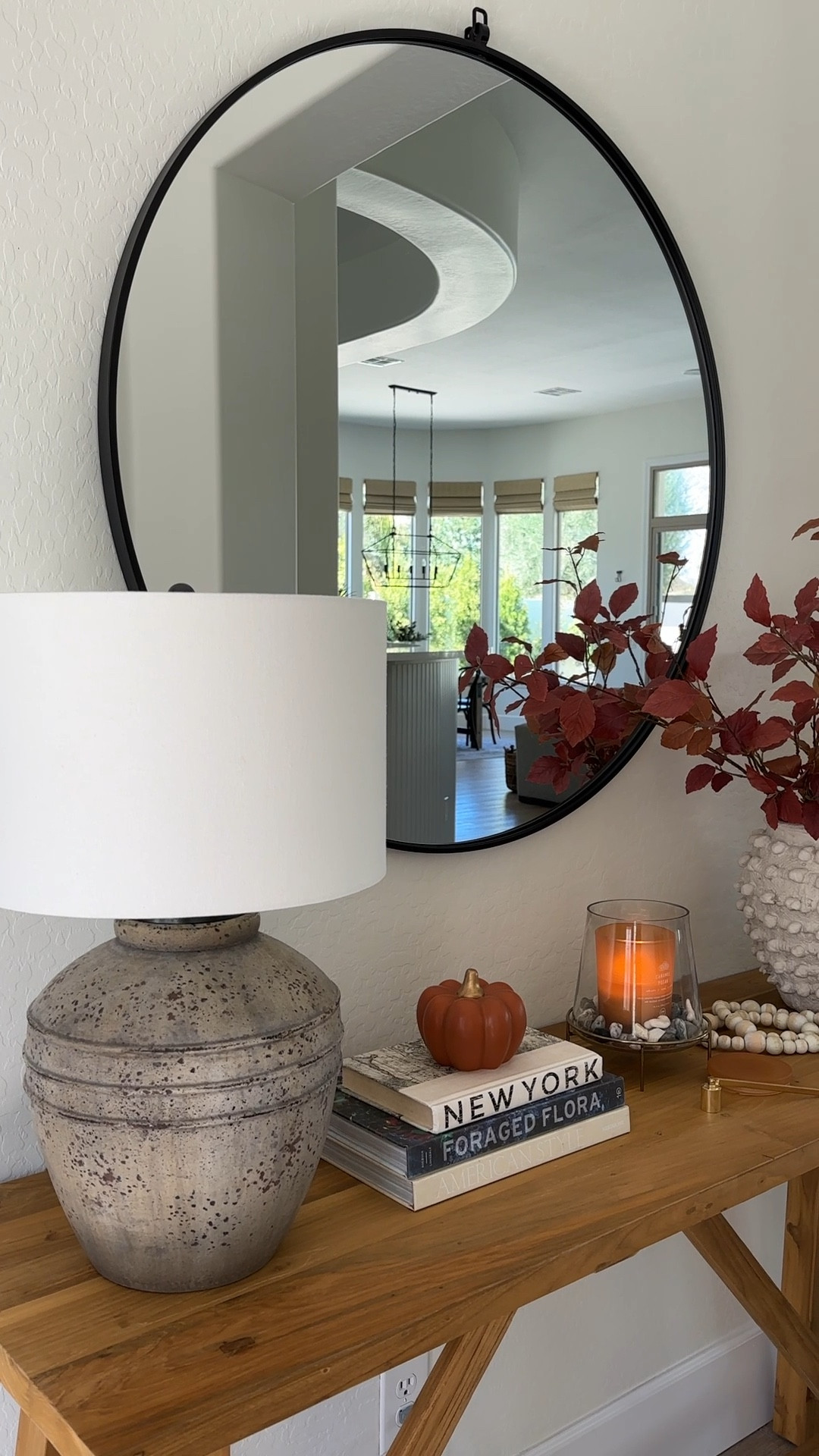 Fall entryway decor + fall faux branches + faux fall leaves

#LTKSeasonal #LTKHome