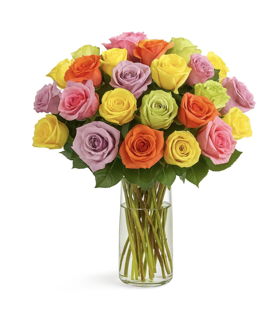 BloomsyBox MultiColored Real Roses Bouquet - Two Dozen Rainbow Roses, 25 Long Stems, Long Lasting... | Amazon (US)
