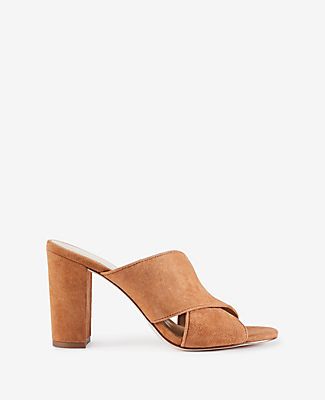 Ann Taylor Factory Jeanette Suede Heeled Sandals | Ann Taylor Factory
