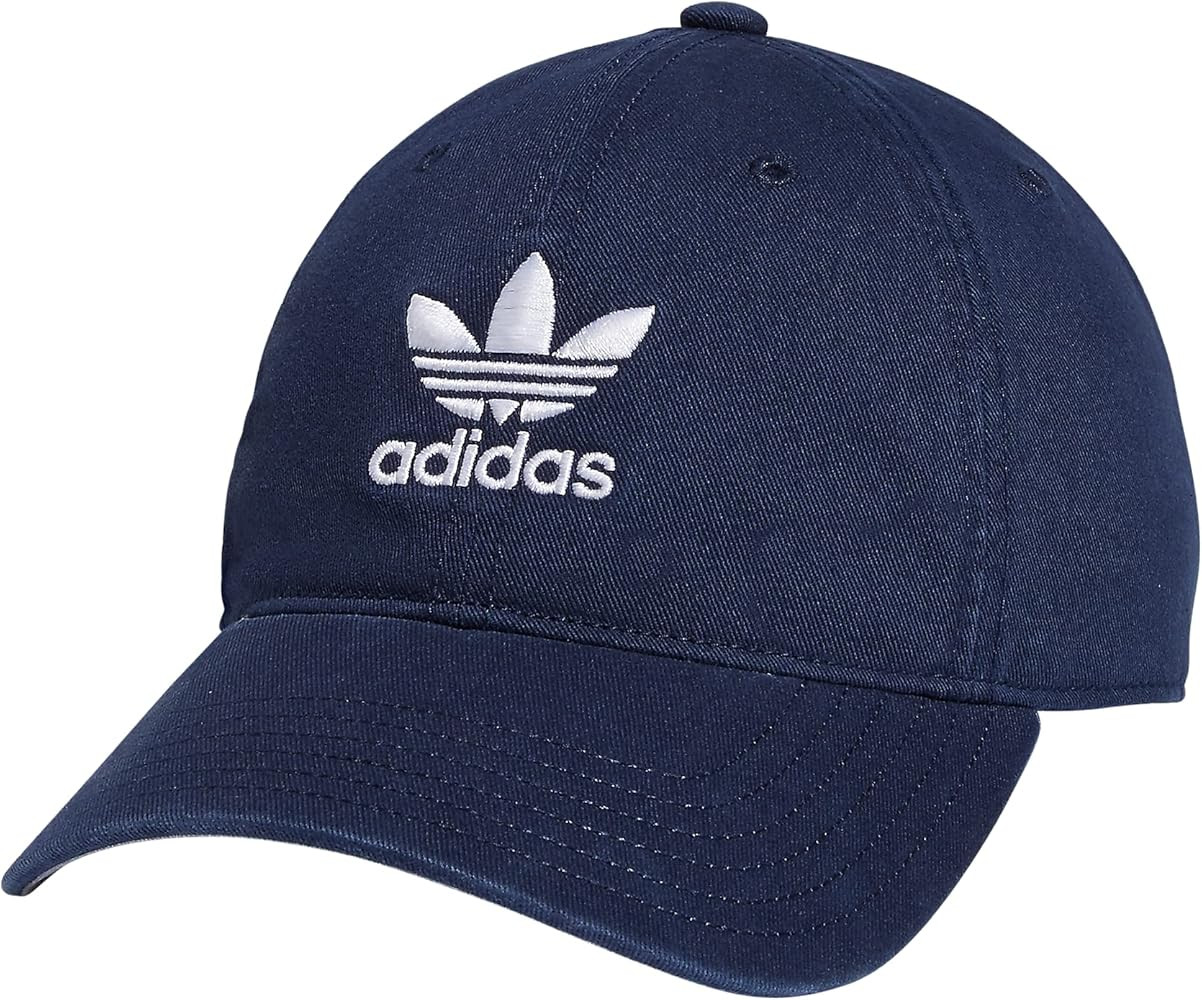 adidas Originals Men's Relaxed Strapback Cap, Collegiate Navy/White, One Size | Amazon (US)