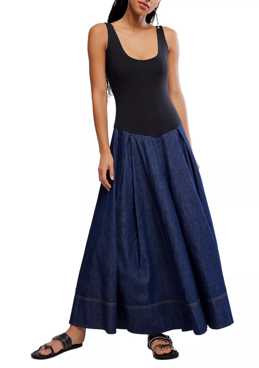 Elio Denim Midi Dress | Belk