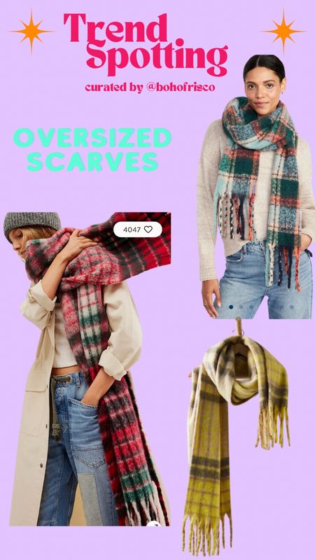 Winter 2023 Trend - oversized scarves 🧣 The bigger the better wool and soft textures. Free people on sale! 

#LTKHoliday #LTKsalealert #LTKSeasonal