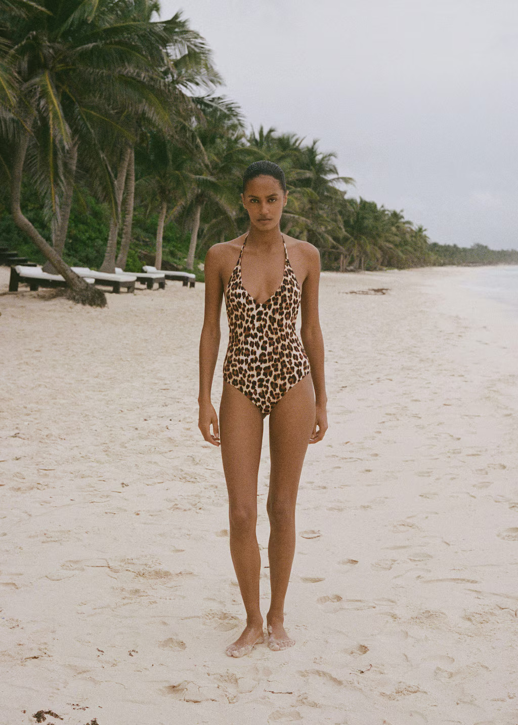MANGO - Leopard print swimsuit brown - M - Woman | Mango Canada