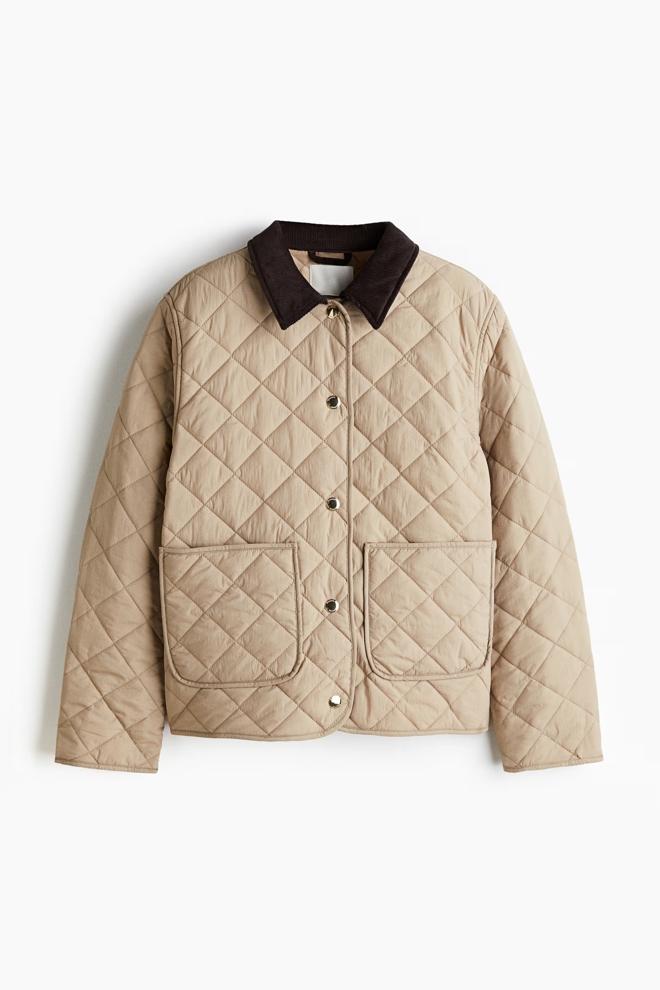 Quilted Jacket with Corduroy Collar | H&M (US + CA)