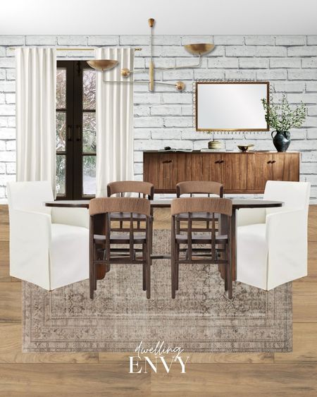 Pairing bougie and budget friendly dining chairs to stretch the purse strings without sacrificing style.Dining room design 

#LTKhome #LTKstyletip