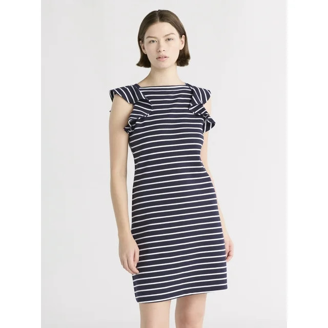Free Assembly Women's Ruffle Sleeve Tank Dress, Sizes XS-4X | Walmart (US)