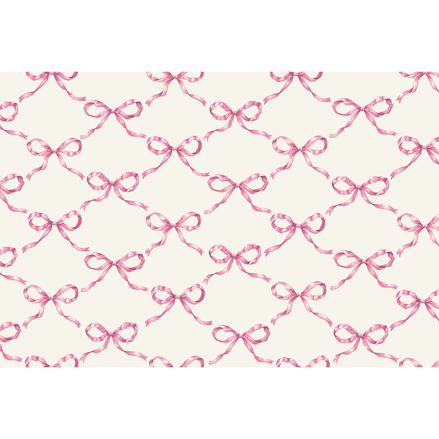 Pink Bow Lattice Placemat, Set of 24 | Maisonette