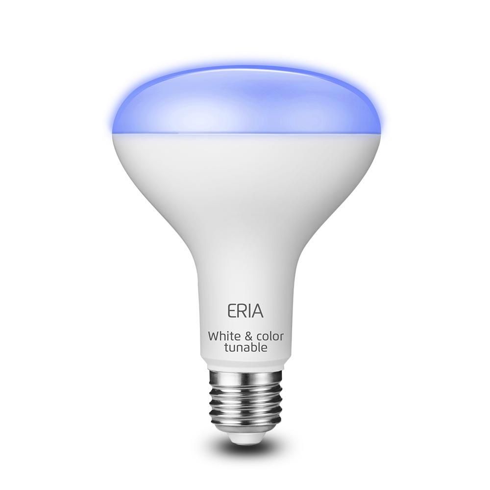 ERIA 65-Watt Equivalent BR30 Dimmable CRI 90+ Wireless Smart LED Light Bulb Multi-Color | The Home Depot