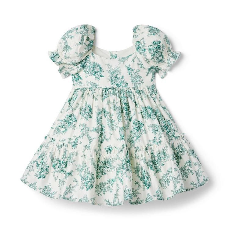Floral Toile Puff Sleeve Dress | Janie and Jack