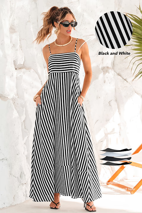 Polished Escape Striped Maxi Dress | Cupshe US